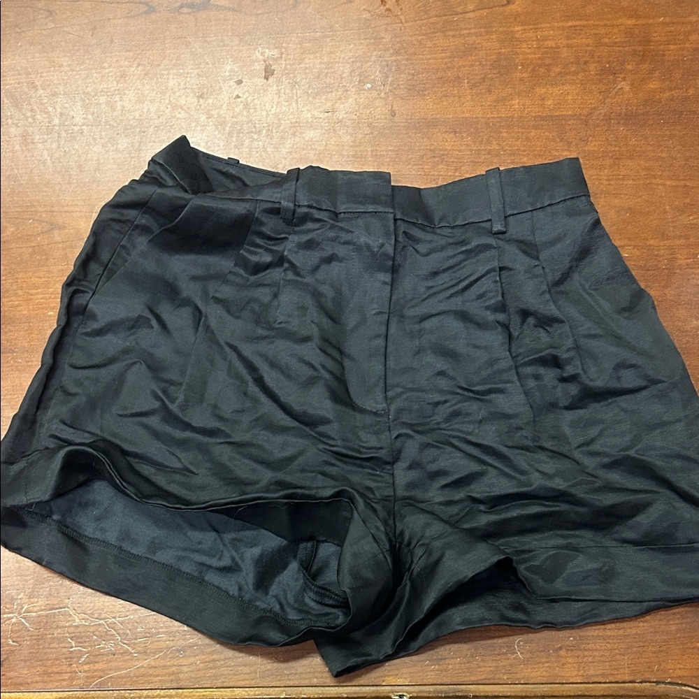 J Crew Drapey short in satin-faced linen AM950
